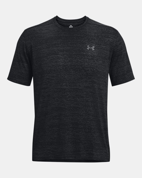 Men's UA Tech™ Vent Jacquard Short Sleeve in Black image number 4